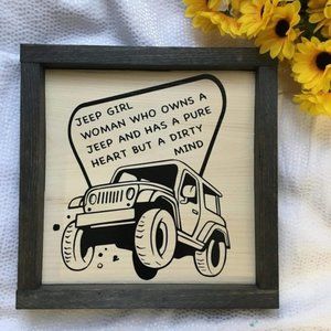 Hand Crafted | Jeep Girl Definition Wall Sign/Art
